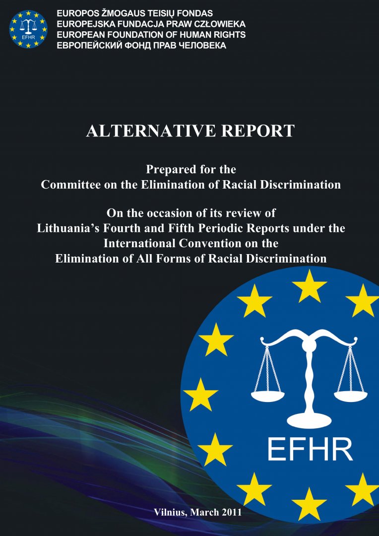 Alternatyvus raportas, paruoštas Rasinės diskriminacijos eliminavimo komitetui