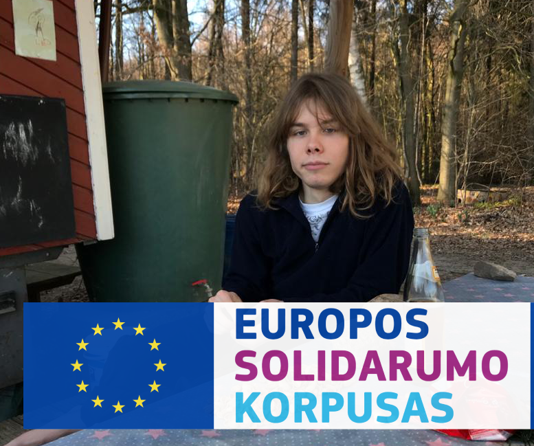 Naujas savanoris prisijungė prie Europos solidarumo korpuso projekto „Čiauškutyje“